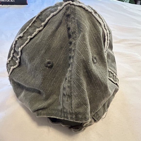 Myrtle Beach South Carolina Strand Blue Gray Twill Baseball Cap Hat Distressed - Picture 3 of 7